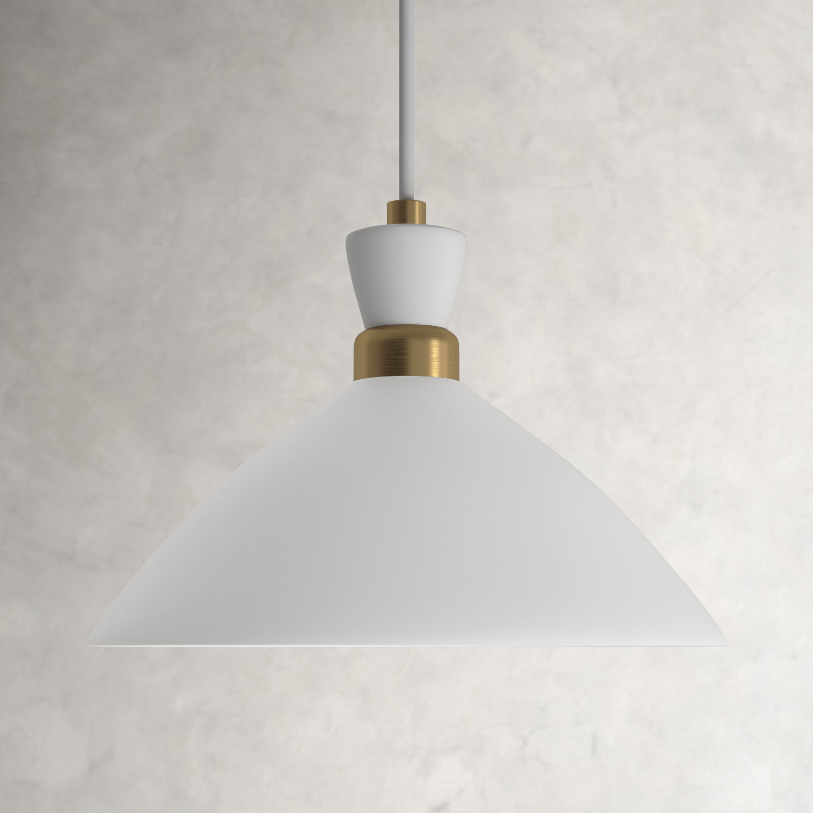 Kita Single Light Metal Dimmable Pendant, White