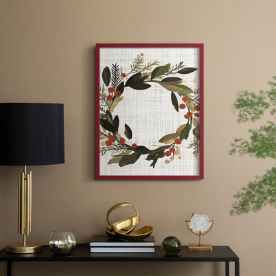 «Christmas Holiday Art CMXII», reproduction encadrée - bois massif