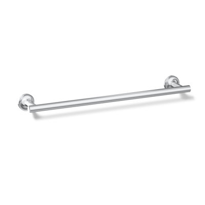Purist 18" Wall Mounted Round Towel Bar, Metal Wall-Mounted Towel Holder
