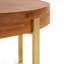 Charmante table basse ronde avec un design distinctif en bois et pieds dorés pour le salon, parfaite pour les intérieurs modernes et classiques.-306903702-306903703