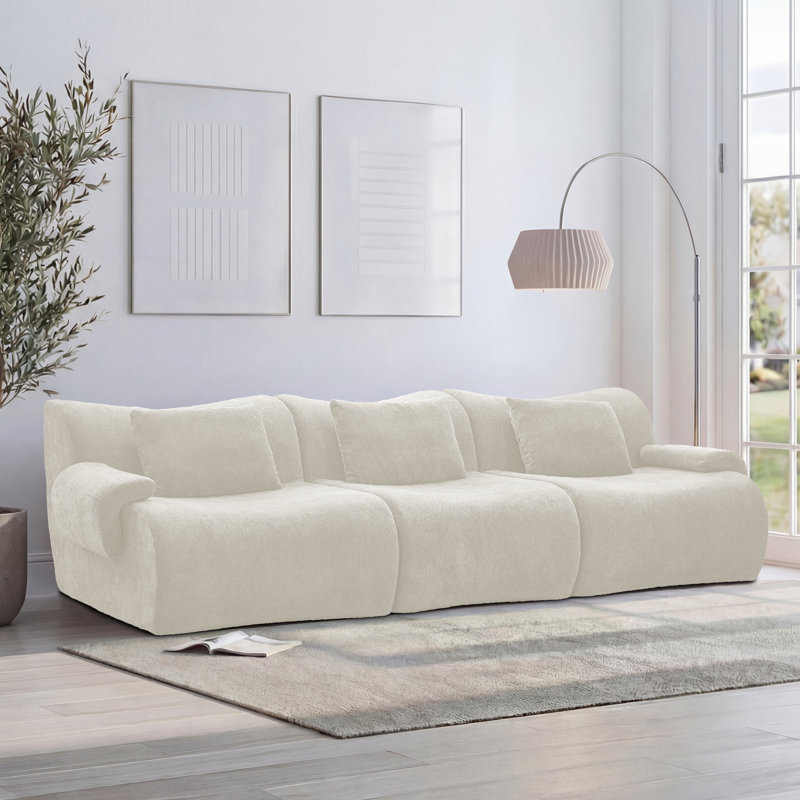Canapé modulaire rembourré 111,02 po Welliver , Beige