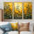 Toile avec cadre flottant or