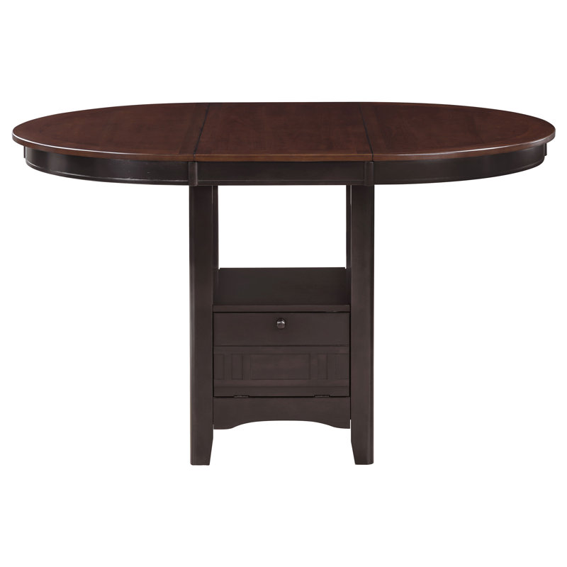 Luxury Build - Geikeline 5-Piece Oval Counter Height Dining Set Light Chestnut