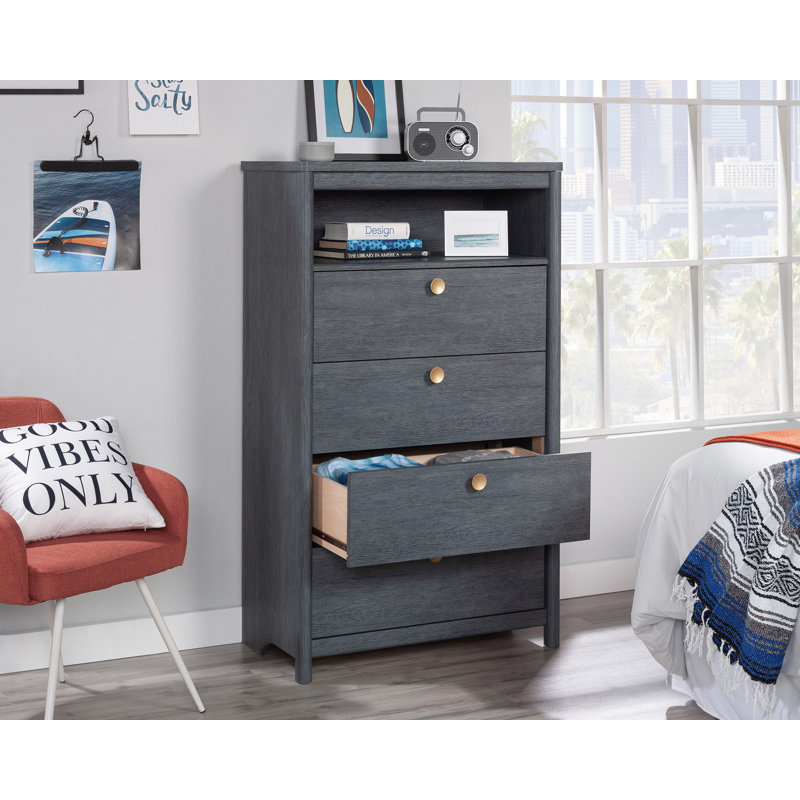 Commode 4 tiroirs Geistlinger, Denim chêne