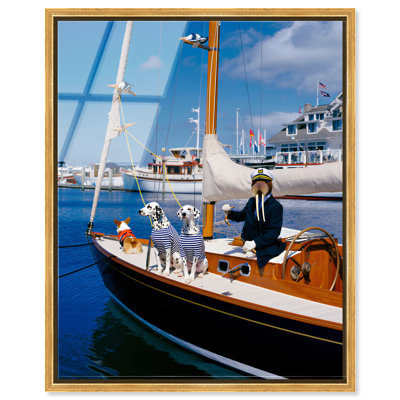 «Sailor Crew», reproduction d'art acrylique encadrée par Notoriart, cadre doré, H 25 po x l 21 po