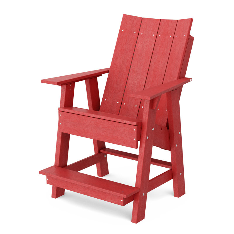 Chaise haute Adirondack contemporaine, Rouge cardinal