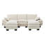 Canapé modulaire modulaire, canapé à assise profonde, canapé en velours côtelé, meubles rembourrés confortables pour le salon, appartement, studio, bureau, ayant plusieurs combinaisons-313985401