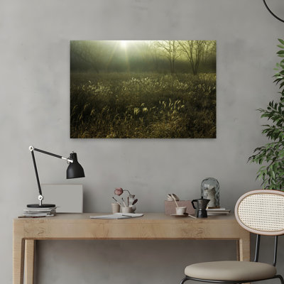 Art mural abstrait contemporain «Autumn Whisper»