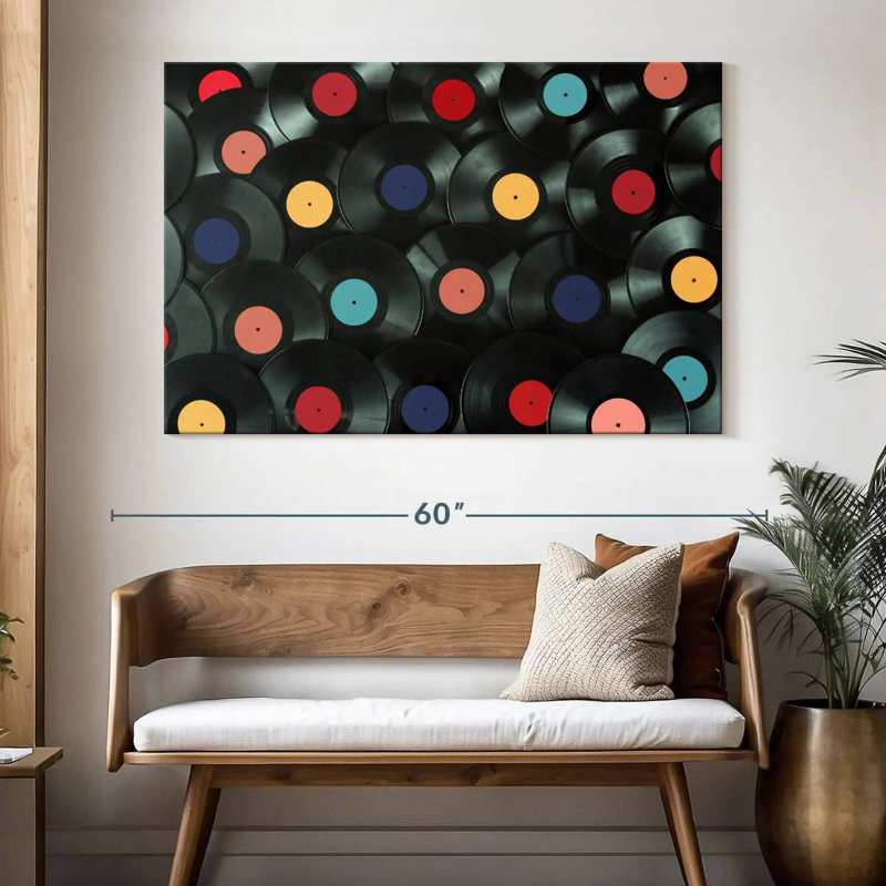 Abarca Vinyl Records Collection, 34" H x 51" W