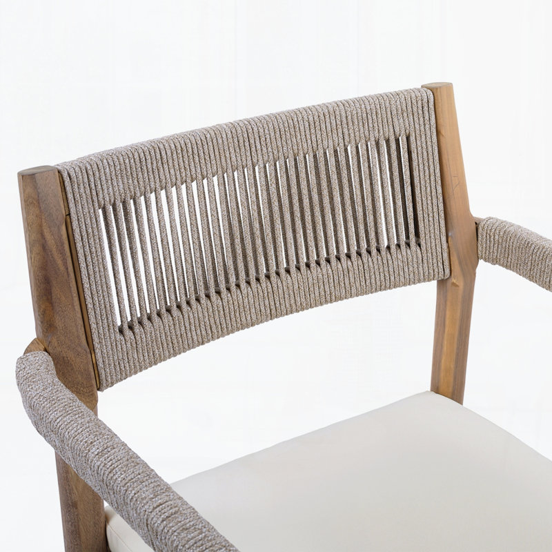 Ensemble de chaises d'extérieur (ensemble de 6), 6, Crème
