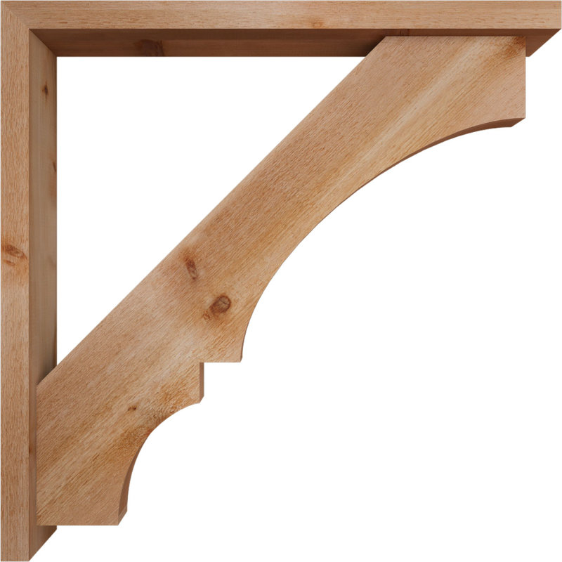 Balboa Block Offset Brace Bracket, 40 x 40, 4"W Western Red Cedar (Rough Sawn)
