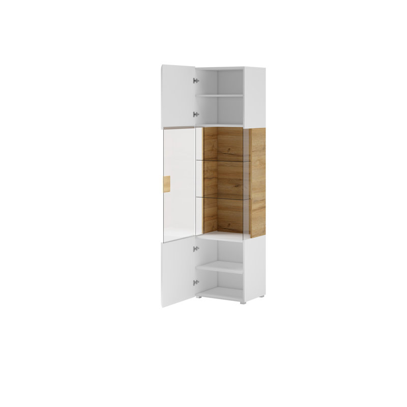 Febin Display Cabinet, Anthracite Glossy