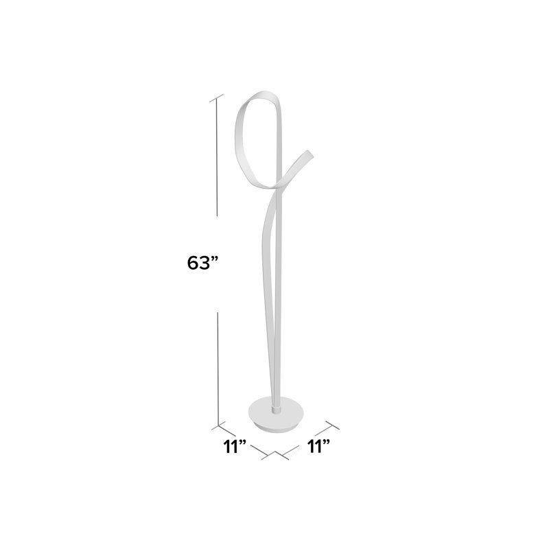 Humnoke 63'' Silver LED Novelty Floor Lamp
