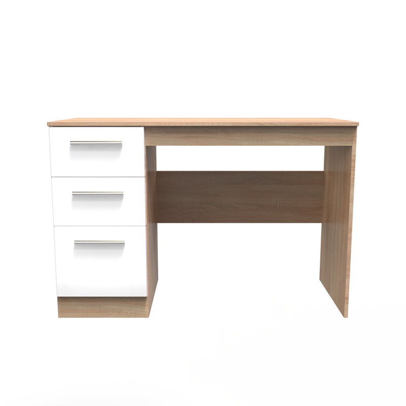 Fully Assembled Chesler Desk, Bardolino/White