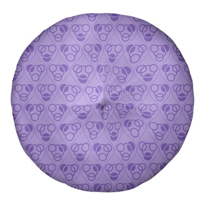 Coussin de sol classique à motif de cercles et de vagues
