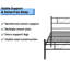 Classic Metal Bed Frame with Decorative Headboard & Footboard-1140210305-1140210308