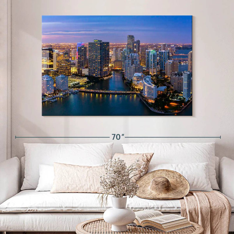 Miami twilight mood Sireci, H 34 po x l 51 po