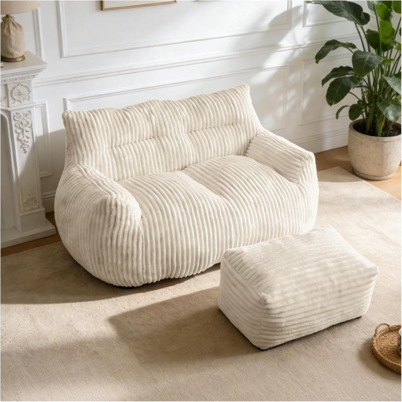 Bean Bag Chair, White