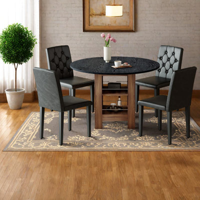 Ensembles de table de salle à manger (doit inclure à la fois la table et la chaise) avec rangement, MDF moderne