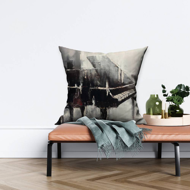 Industrial Style Piano - Poly Twill Throw for Home Decor