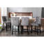 Chaises de bar modernes en velours de style Mid-Century avec capitonnage à boutons, pieds en bois massif, coussin en mousse à haute élasticité, hauteur réglable, de 2, revêtement de luxe gris, tissu, 2 rivets décoratifs gris-1779962095