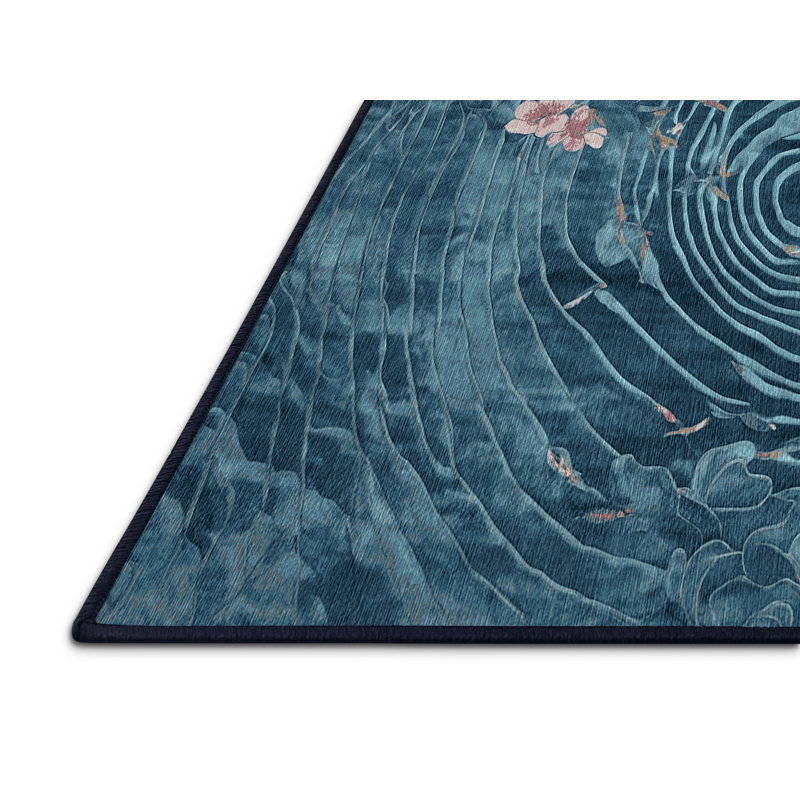 Tapis gris lavable à la machine, Rectangle 6 pi x 9 pi