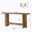 Table de canapé à double couche avec rangement, table de couloir, console