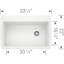 Diamond 33.5" L x 22" W Dual Mount Kitchen Sink with Sink Grid & Basket Strainer-840365509