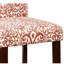  Bar Stool With Patterned Fabric Upholstery
