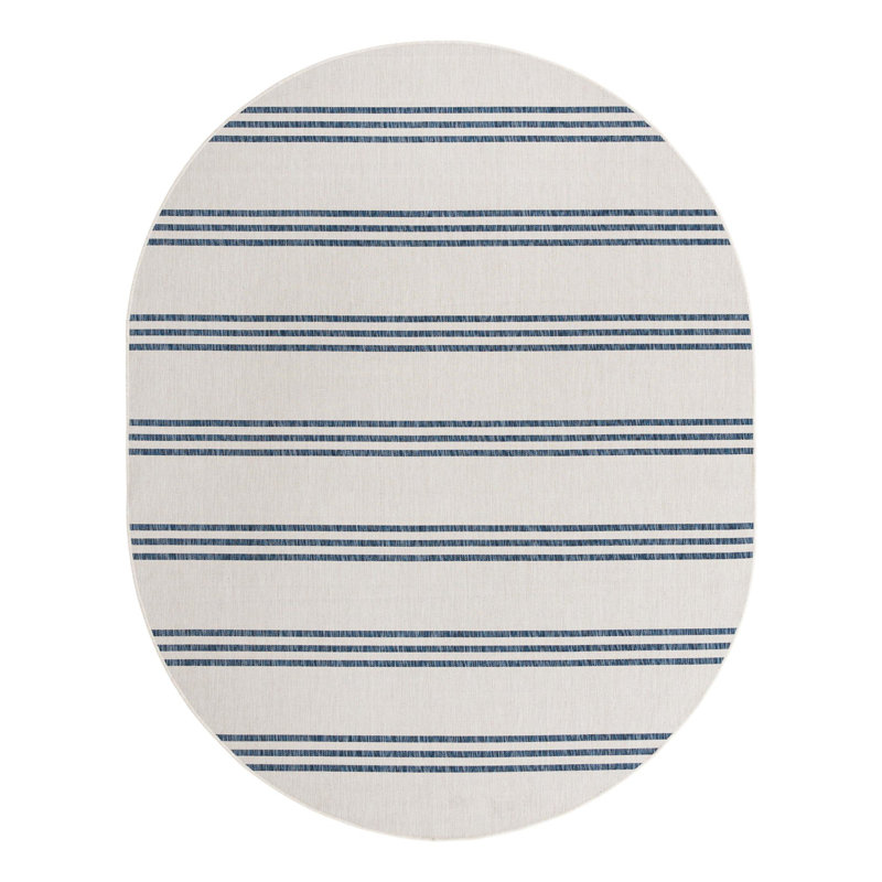 Tapis intérieur / extérieur Jill Zarin Anguilla, Ovale 7 pi 10 po x 10 pi