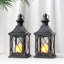 Set of 2 Decorative Candle Holder 27cm High Metal Hanging Lantern-770292782