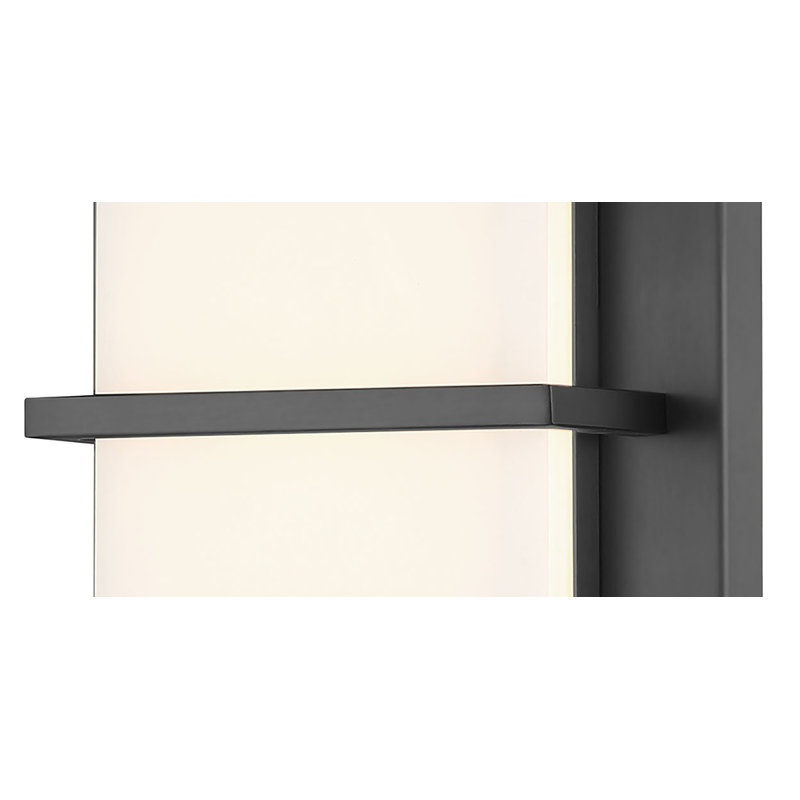 Quaadir Steel LED Flush Mounted Sconce, Matte Black