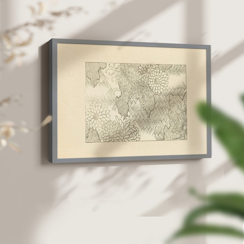 Croquis rétro - XLII - Reproduction encadrée - Restickable, H 11 po x l 14 po, Gris