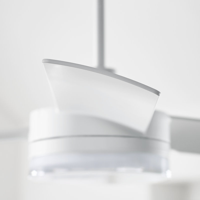 56'' Cirque LED Standard Ceiling Fan with Remote Control and Light Kit Included, Matte White