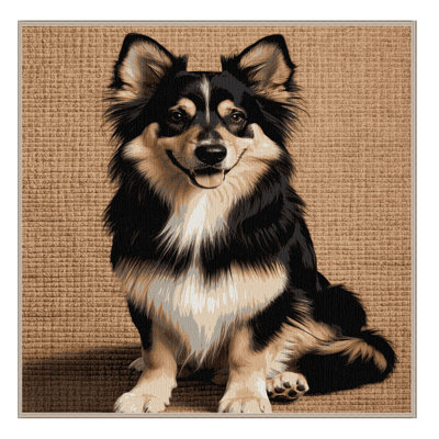 Washable Norwegian Buhund Dogs Area Rug
