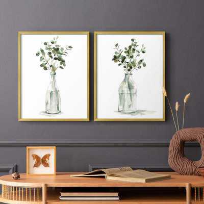 «Botanical Arrangement I», reproduction encadrée de qualité supérieure - prête à être accrochée - aucun clou requis - aucun clou requis