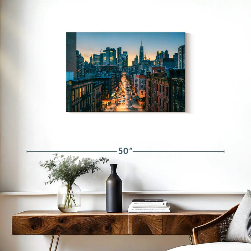 Ruée vers le crépuscule Sirci, Manhattan, H 20 po x l 30 po
