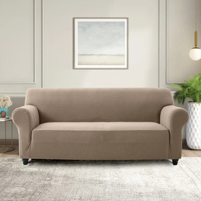 Spandex Stretch Sofa Cover - Jacquard Pattern Sofa Slipcover & Furniture Protector