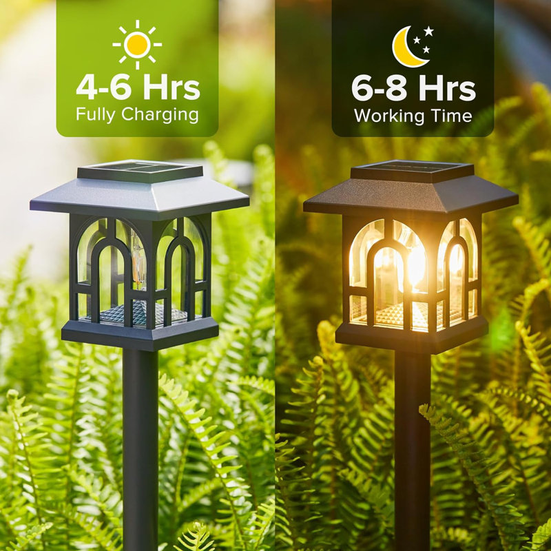 KOOPER Solar Pathway Lights Outdoor, Unique Solar Landscape Path Yard ...