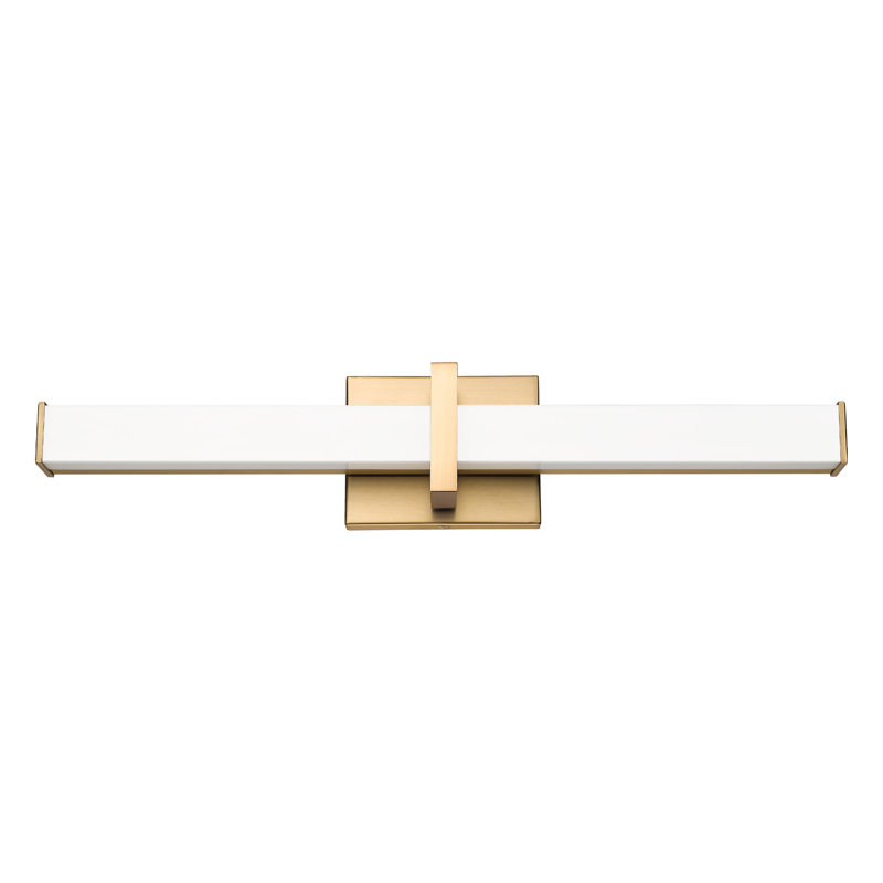 Elon 24" 1-Light Vanity Light in Pewter with Opal Glass, Brushed Champagne Bronze