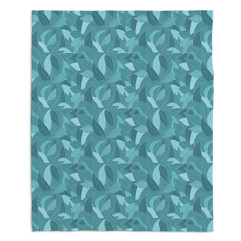 Couverture en sherpas bleues, l 51 po x L 60 po