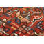 Tapis unique rouge tribal 5 x 6 Taritha