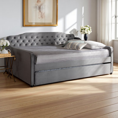 Varol Contemporary Full Size Upholstered Daybed in Gray, 39.09'' H X 83.25'' W X 57.25'' L