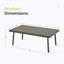 Table basse d'extérieur L 41 po x l 22 po Mariène-101181405