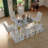 Kenyara Glass Top Metal Base Dining Table-1693357415
