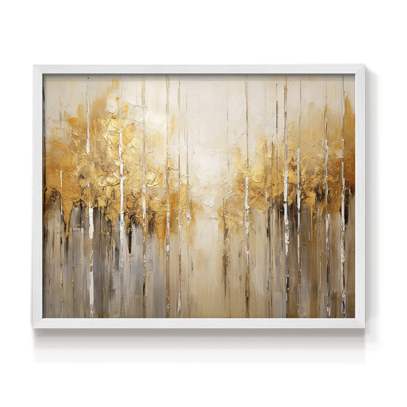 Abstrait, série Cxxiv, reproduction encadrée, H 11 po x l 14 po, Blanc