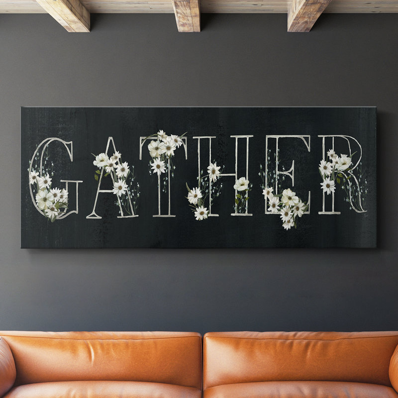 Gather - Toile tendue avec châssis - Prêt à accrocher, H 20 po x l 50 po