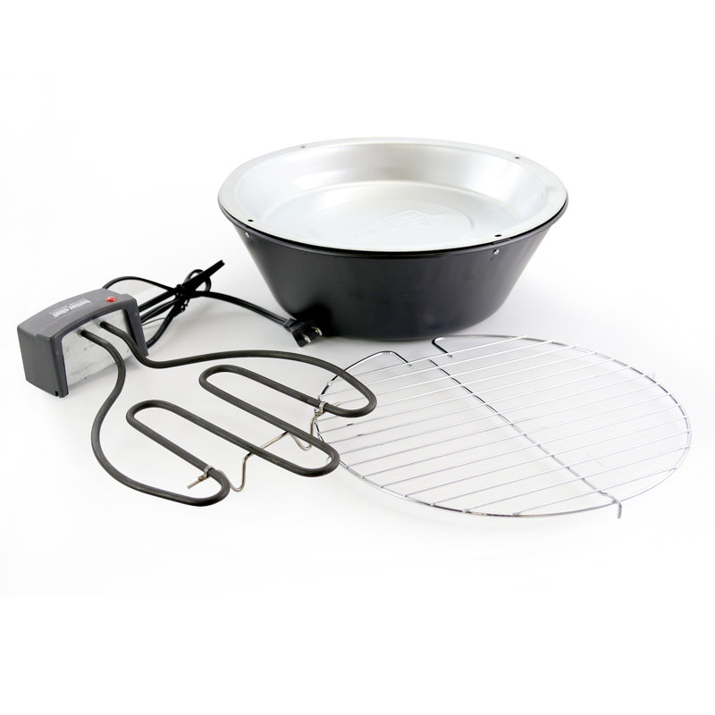 Compact Black Stainless Steel Indoor/Outdoor Electric Grill