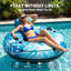 Fauteuil gonflable pour piscine simple avec appui-tête et siège en filet, 2 porte-gobelets et poignées, fabriqué en PVC durable, salon d'eau portatif pour la piscine