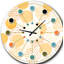 Horloge murale circulaire rétro rétro géométrique-40745077